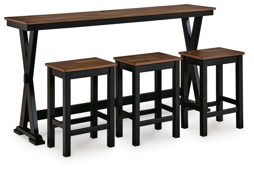 Wildenauer Counter Height Dining Table and 3 Barstools Set