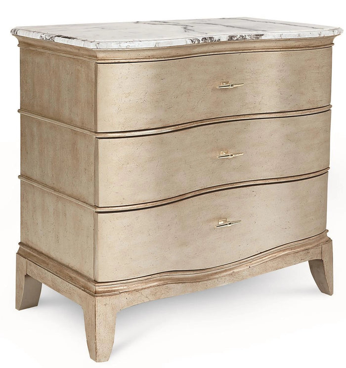 Starlite 3 Drawer Bachelor Chest in Silver