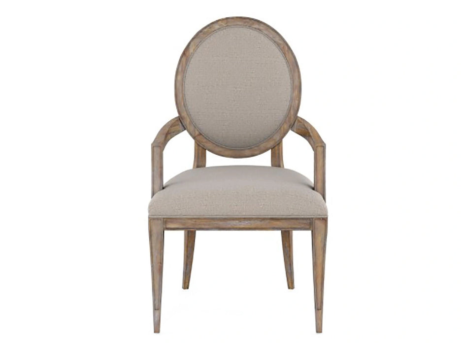 Furniture Architrave Oval Arm Chair in Rustic Pine (Set of 2)