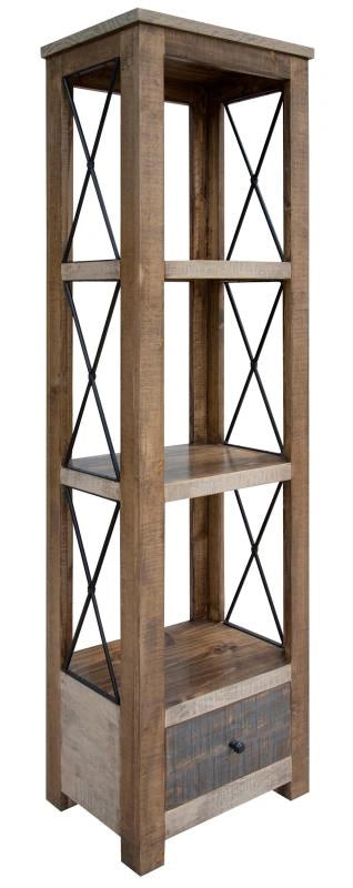 Andaluz 3 Shelves, 1 Drawer Bookcase