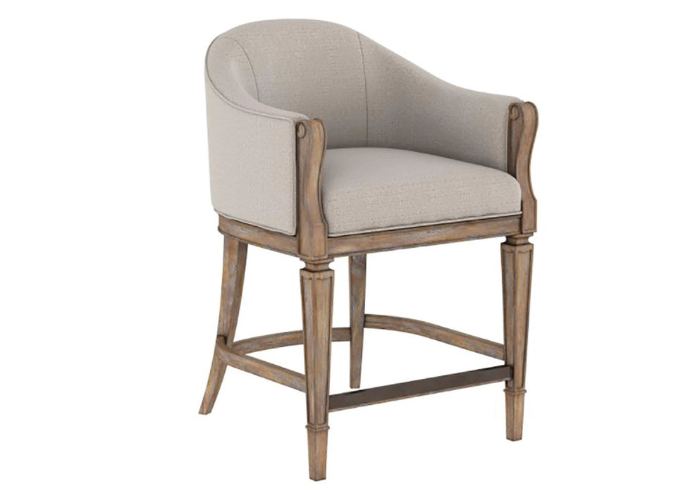 Furniture Architrave Counter Stool in Rustic Pine