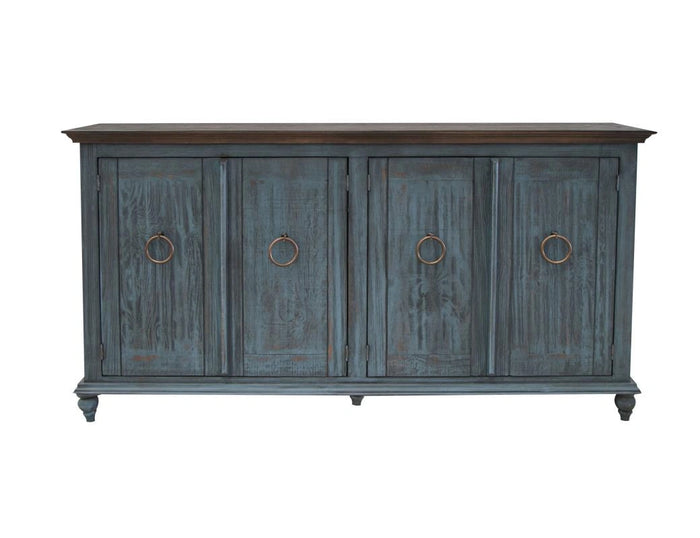Capri Console w/4 Doors, Dark Blue finish