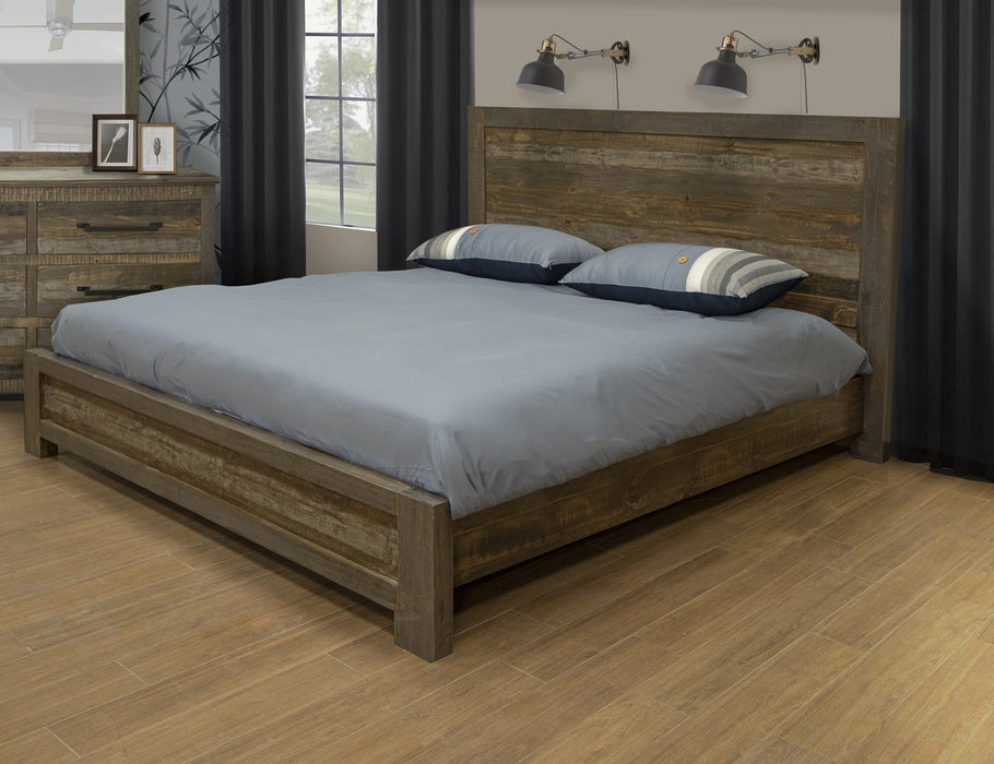 Loft Brown Low Profile Footboard King Bed