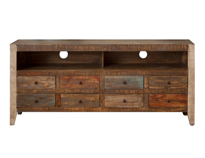 Antique Multicolor Antique Multi-color, 8 Drawer TV-Stand
