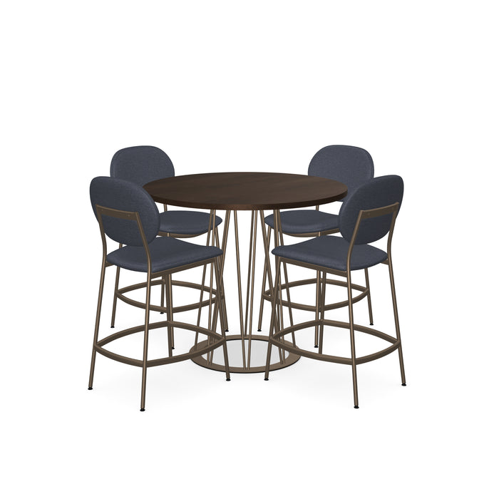 Cassandra 5pc counter height dining set - Hampton Home Dinette (NY)