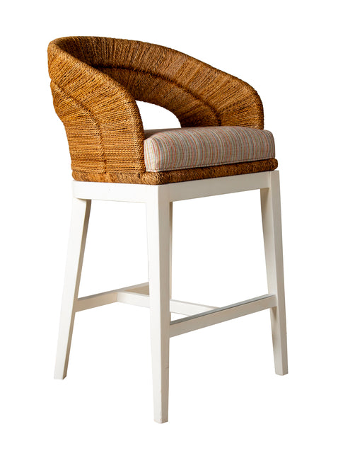 woven seagrass counter stool in New York