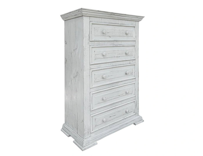 Terra White 5 Drawer Chest