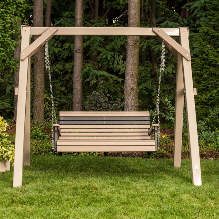 A - Frame Vinyl  Outdoor Swing and Stand