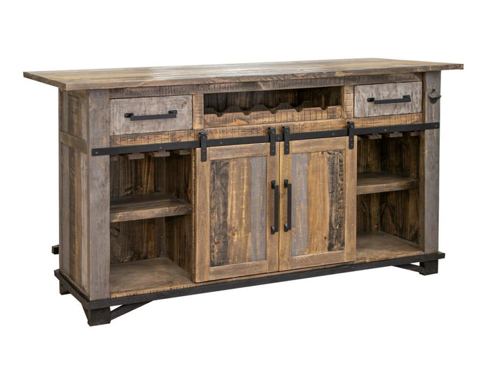 Loft Brown 2 Drawers and 2 Doors, Bar