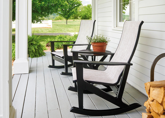 Wexler Sling Chat Height Supreme Outdoor  Rocker w/ MGP Arms