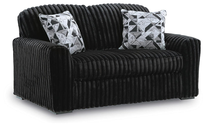 Midnight-Madness Loveseat - Onyx