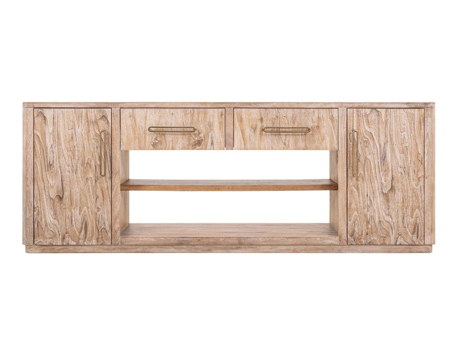 White Balam Wall Unit, TV Stand 80" with Electric Fireplace Insert