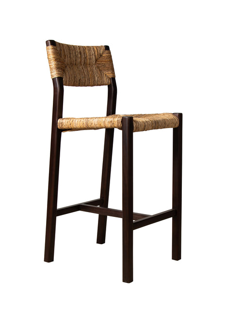 Rush seat counter stool