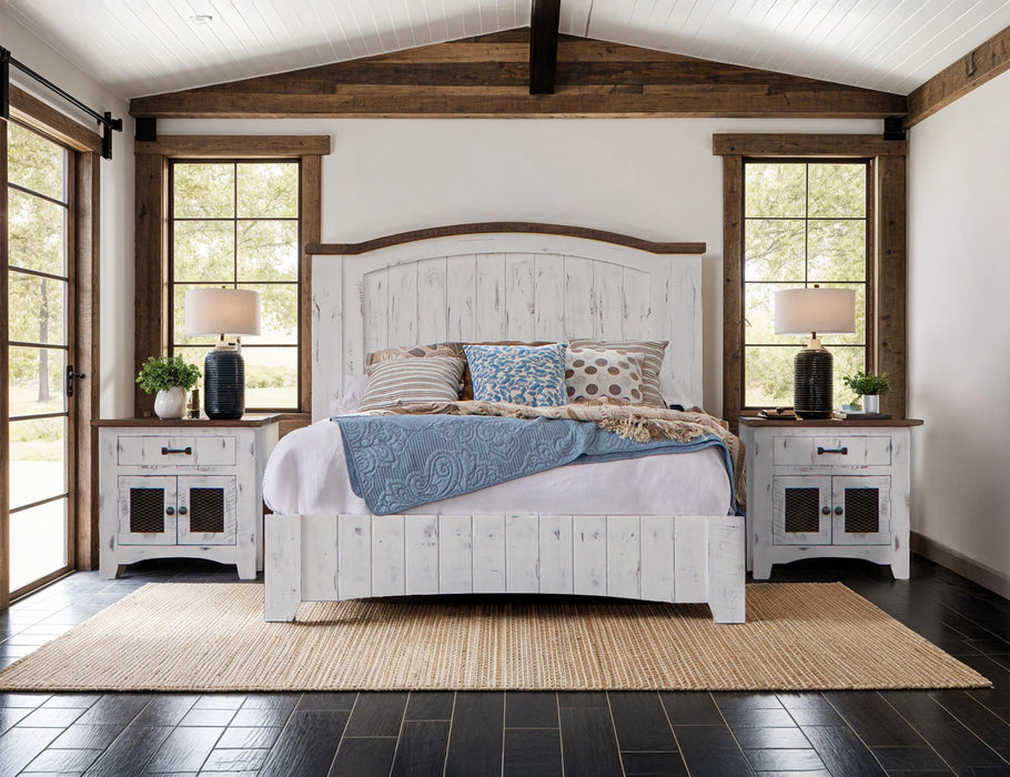 Pueblo White Queen Bed