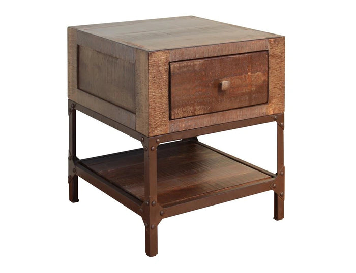 Urban Gold End Table w/1 Drawer