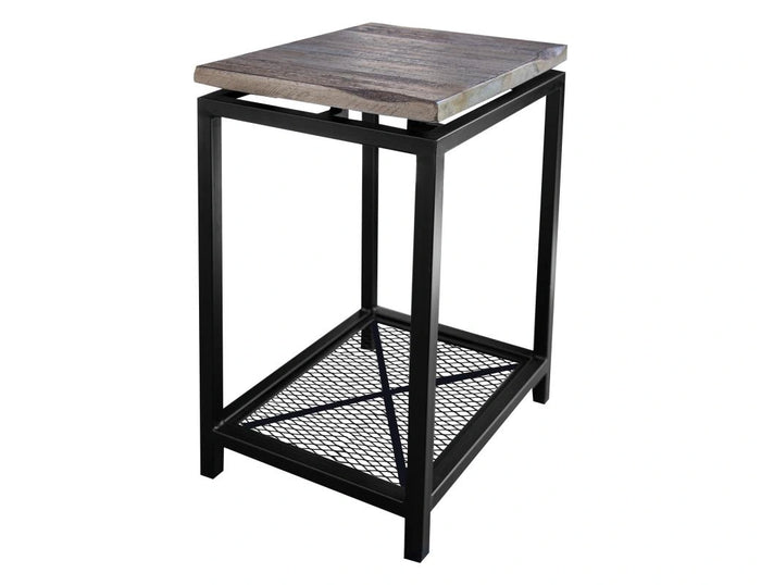 Blacksmith Chair Side Table, w/ shelf