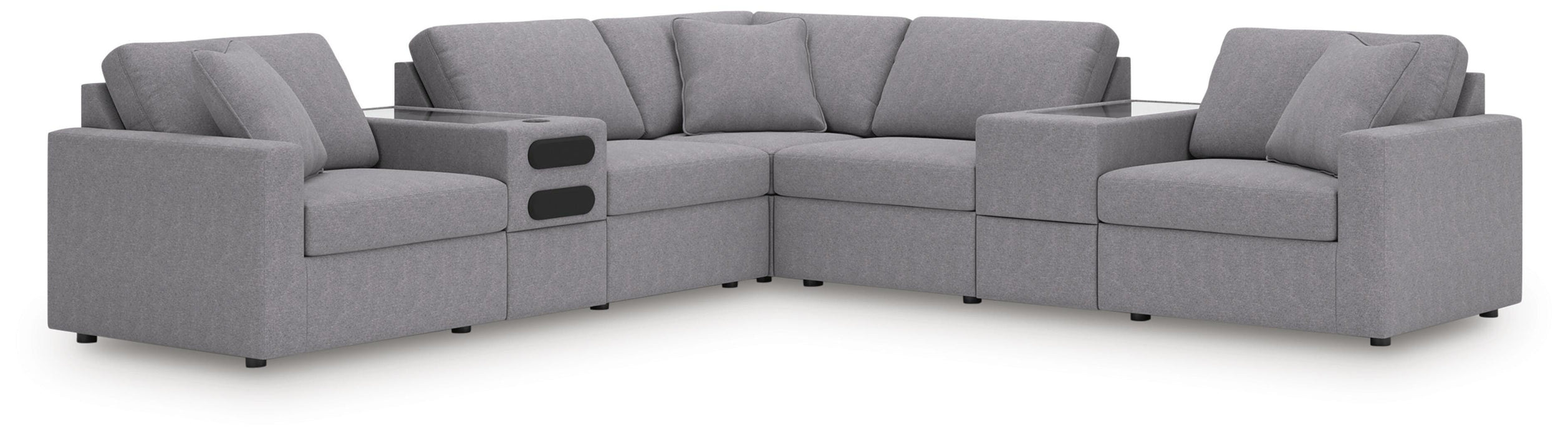Modmax Balanced Sectional with Audio and Storage Consoles