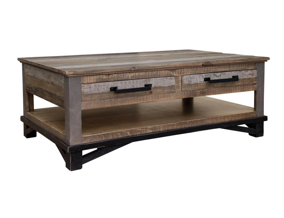 Loft Brown Cocktail Table 4 Drawers