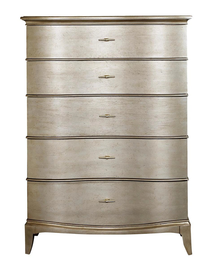 Starlite 5 Drawer Chest in Silver