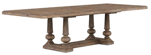 Furniture Architrave Trestle Dining Table in Rustic Pine image