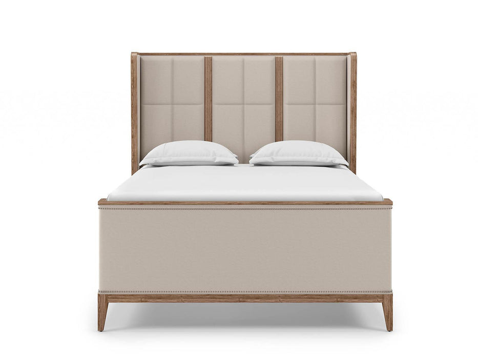 Furniture Passage California King Upholstered Bed in Light Oak
