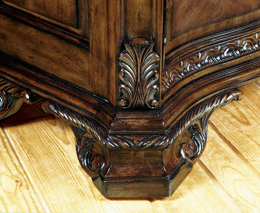 Old World Drawer Chest in Warm Pomegranate