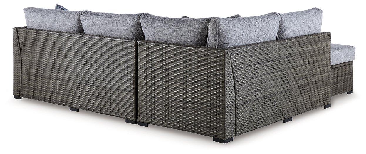 Petal Road Outdoor Loveseat Sectional/Ottoman/Table Set (Set of 4)