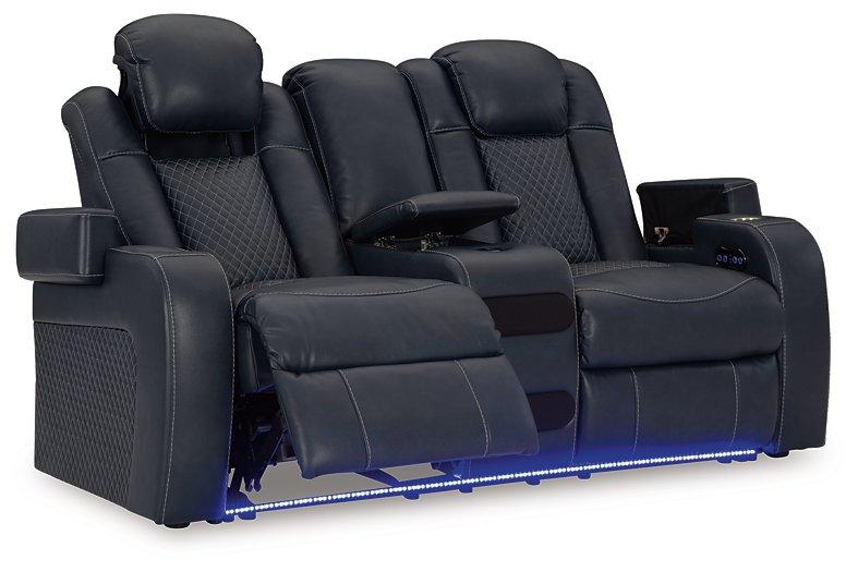 Fyne-Dyme Power Reclining Loveseat with Console