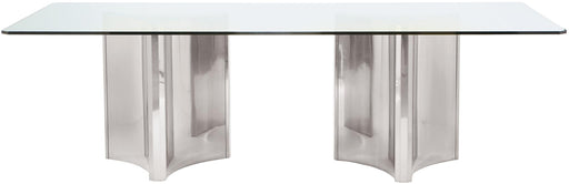 Bernhardt Interiors Abbott Metal Dining Table in Stainless Steel image