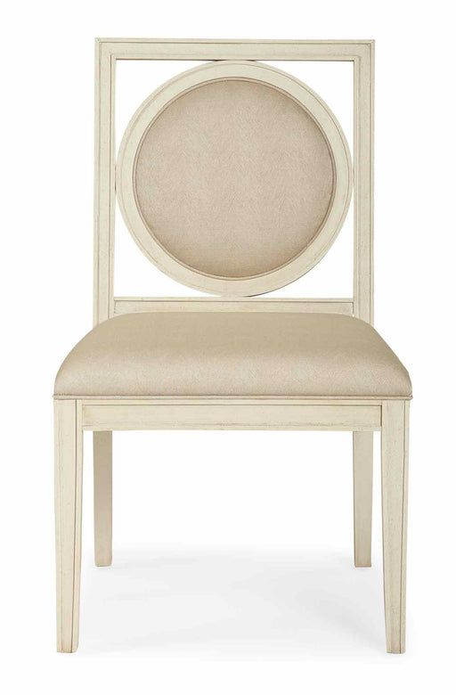 Bernhardt Salon Dining Side Chair with Circular Wood-Framed Back in Alabaster (Set of 2) 341-561 image