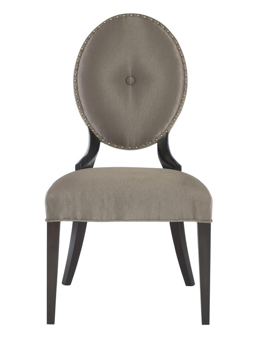 Bernhardt Jet Set Single Center Button Tufting Side Chair in Caviar 356-565 image