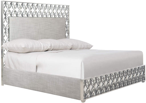Bernhardt Interiors Cancello King Upholstered Metal Bed in Tarnished Nickel image