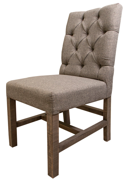 Marble Tufted Chair w/ Gray Fabric image