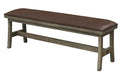 Antique Multicolor Bench with Faux Leather Seat* image