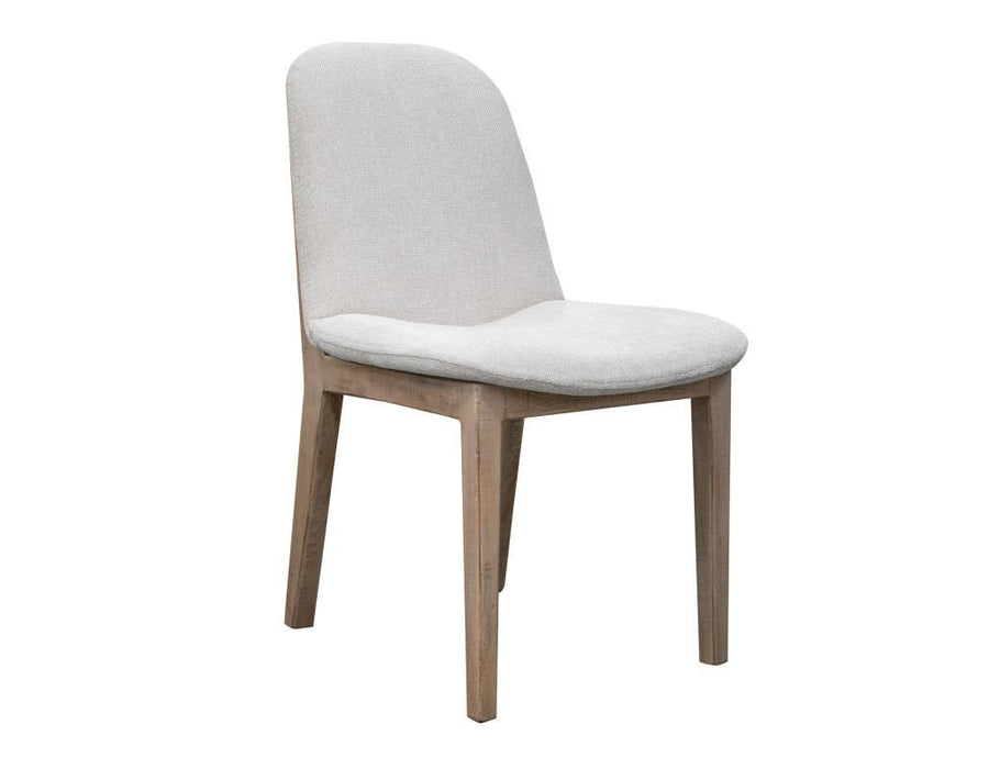 Sahara Upholstered Chair Beige Fabric and Wooden Base ** image