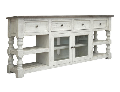 Stone 80" TV Stand w/ 4 Drawer and 2 Glass Doors image