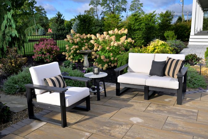 Lania Deep Seating Outdoor Poly Loveseat