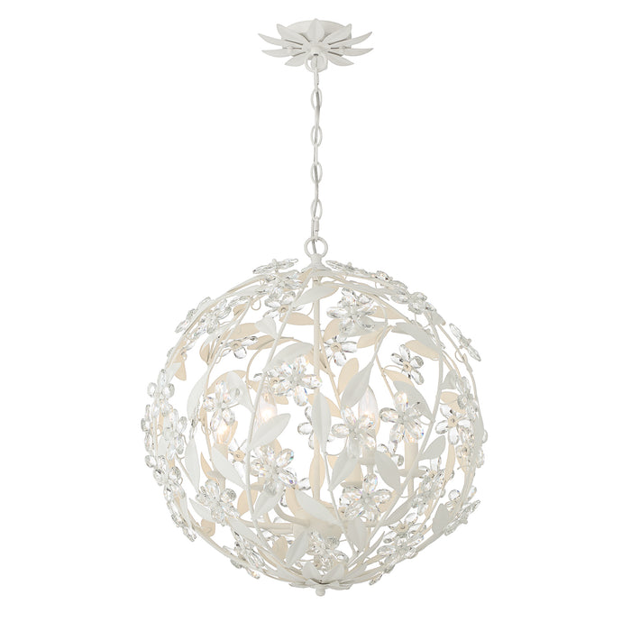 Crystorama Marselle  6 Light Matte White Pendant