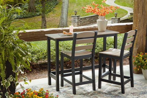 Shoreline Beach counter height 3pc poly outdoor set