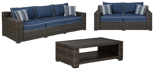 Grasson Lane Outdoor Sofa and Loveseat with Coffee Table image