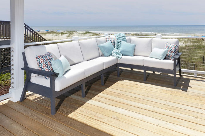 Tofino  6Pc Outdoor Poly Sectional  W Cushions