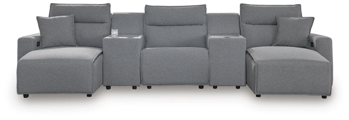 Modmax II Reclining Sectional with Double Chaise and Consoles