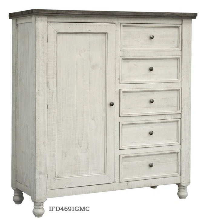Stone 5 Drawer, 1 Door Gentleman Chest