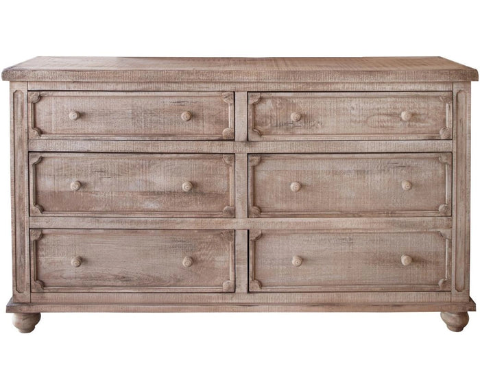Aruba Natural 6 Drawer Dresser