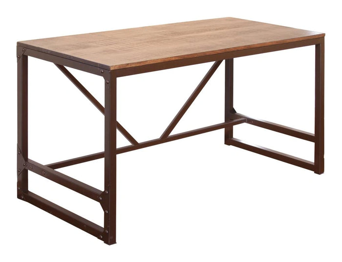 Urban Gold Desk w/Wood Top and Iron Base*