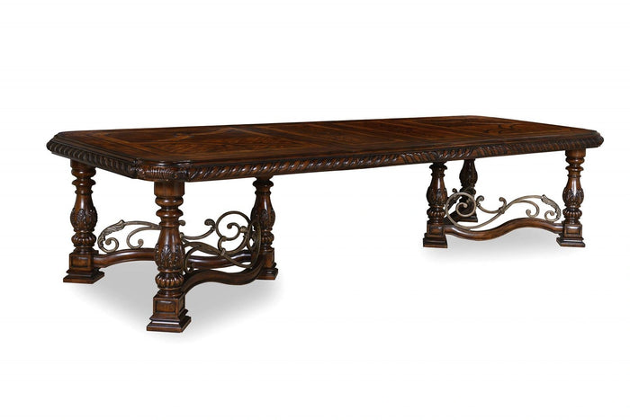 Valencia Trestle Dining Table in Port