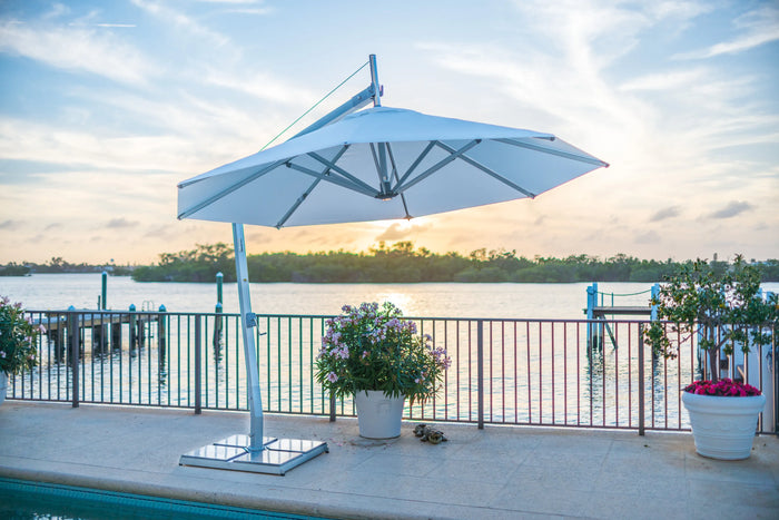 Santa Ana Aluminum side wind 10Ft round outdoor  umbrella