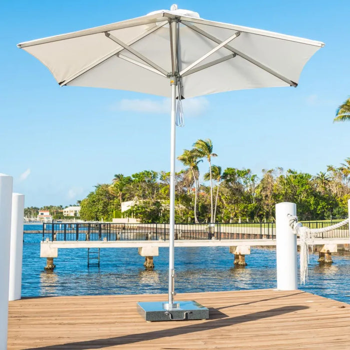 Santa Ana Aluminum Center Pole outdoor  umbrella - Hampton Home Dinette (NY)