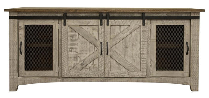 Pueblo Gray 4 Doors, 80" TV Stand