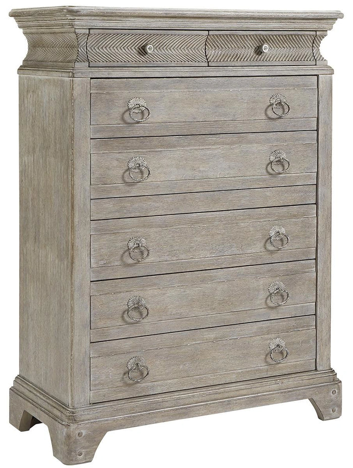Furniture Summer Creek Light Keeper's 7 Drawer Chest in Oak